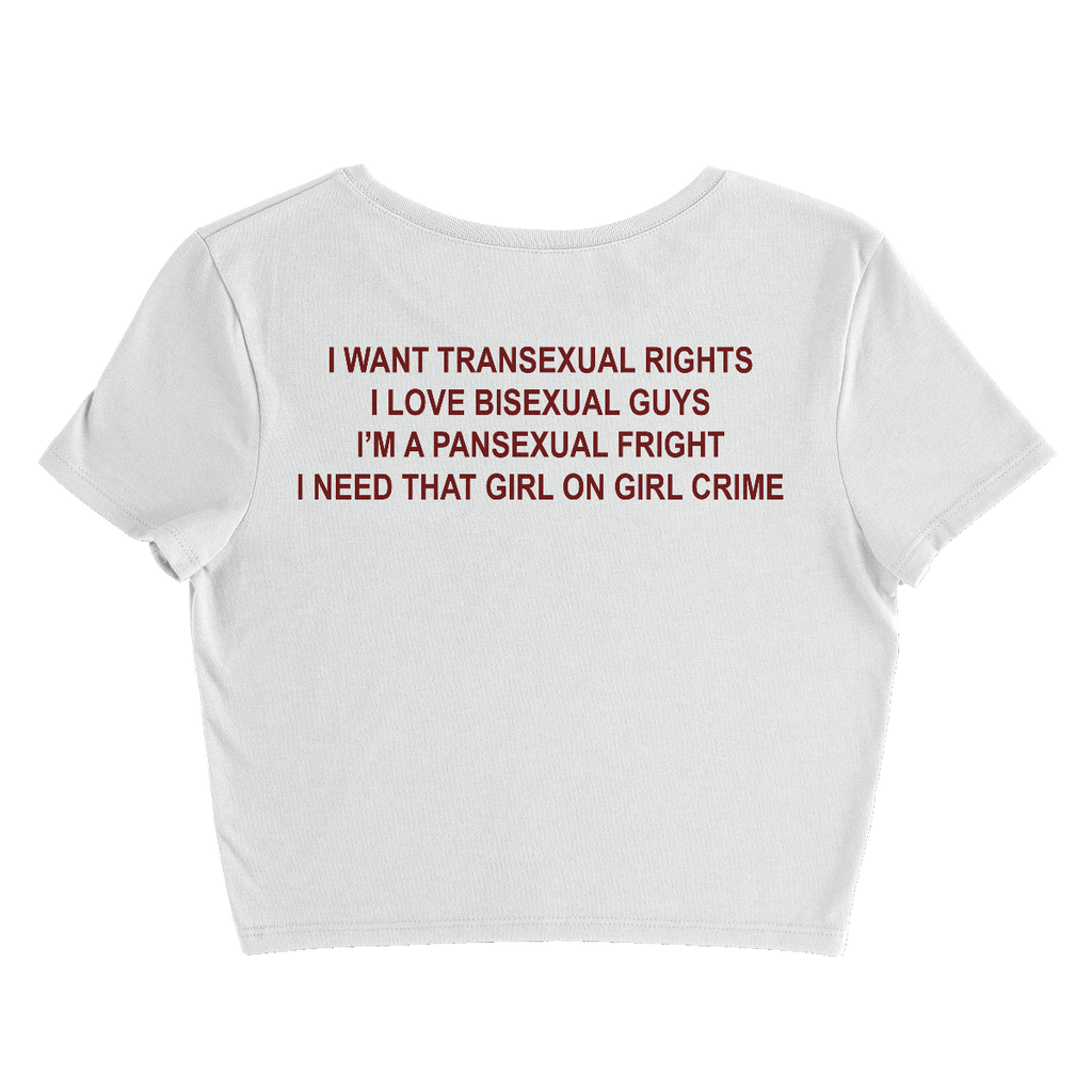 S!ut Crop Tee (White)