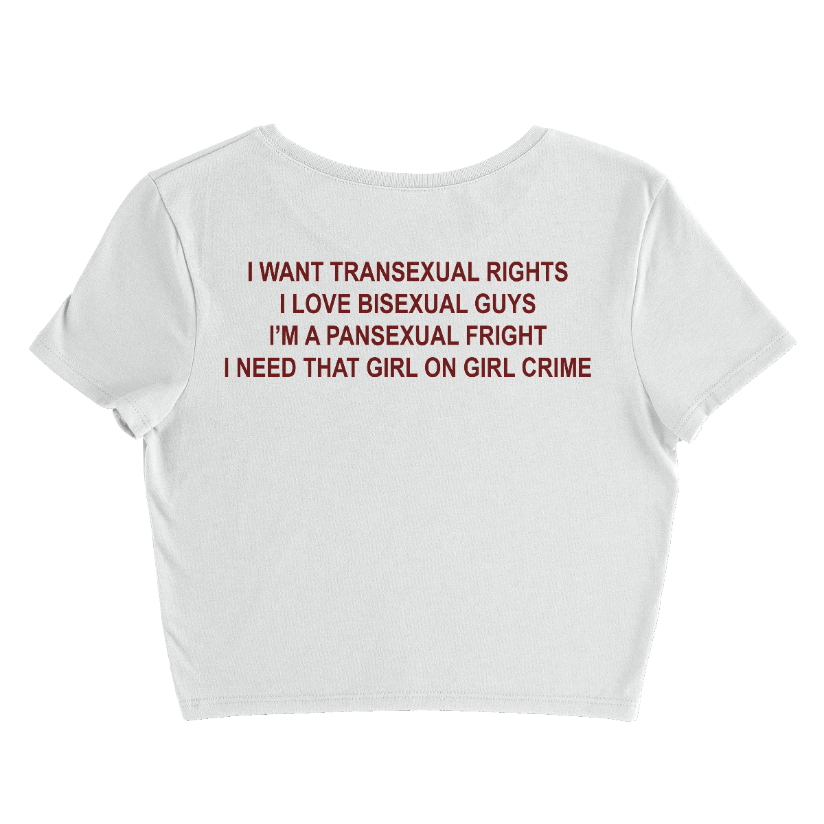 S!ut Crop Tee (White)